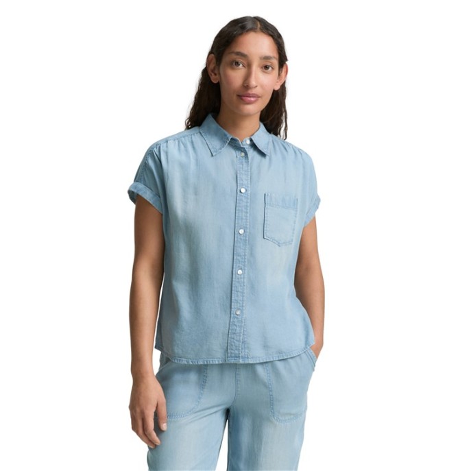 Tom Tailor blouse 1046205 tencel Blue jeans
