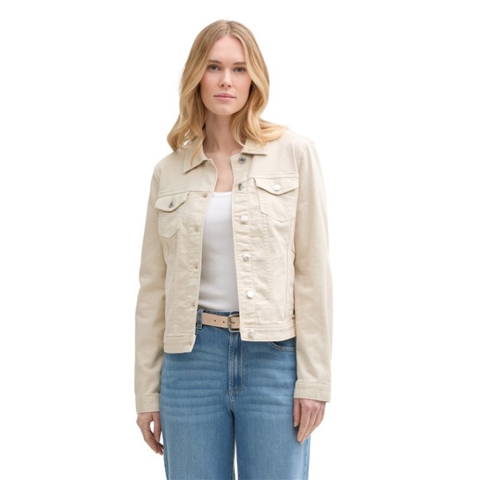 Tom Tailor dames denim jasje zand
