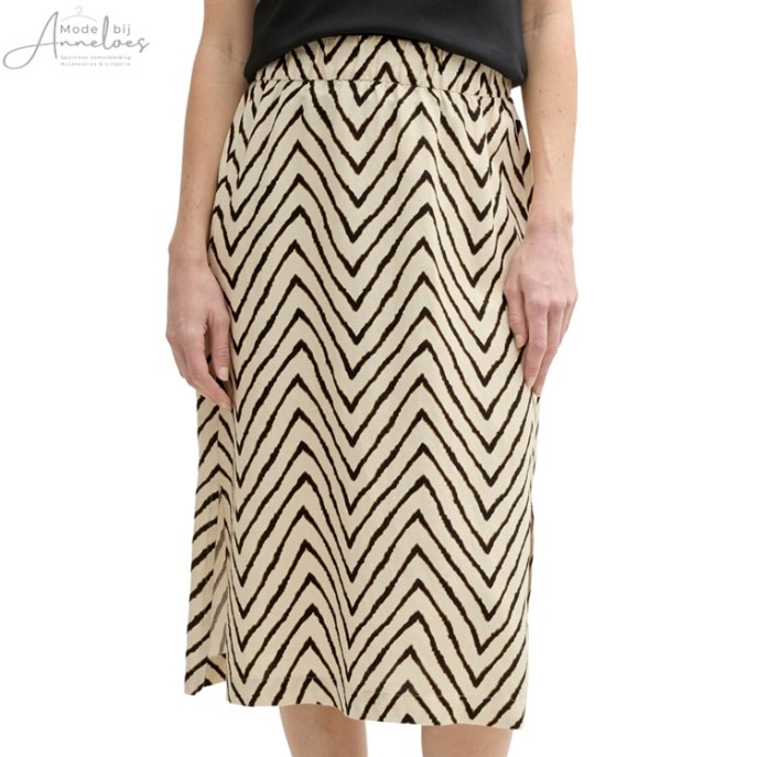 Tom Tailor rok 1046450 Zwart Ecru