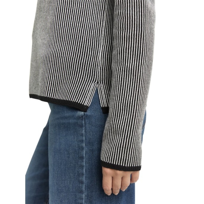 Tom Tailor trui streep Marine Ecru