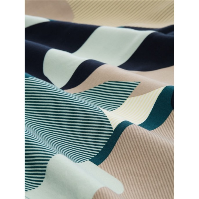 Tom Tailor blouse modern shape Groen taupe marine