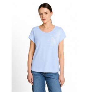 Tom Tailor dames tshirt 1051211 borduring Licht Blauw