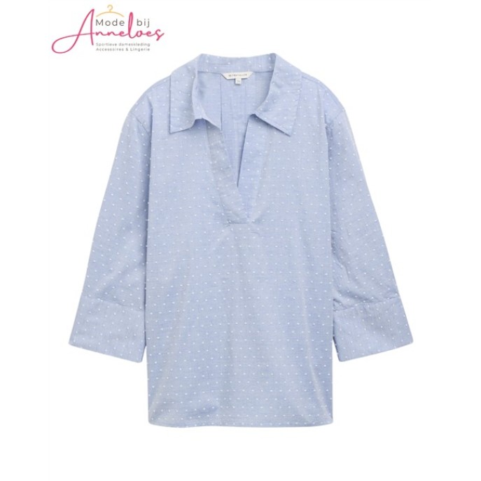 Tom Tailor blouse stippen blauw