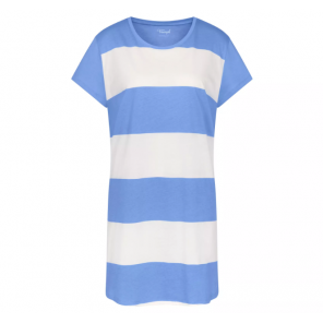 Nachthemd streep - Blauw ecru