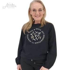 Sweater opdruk - Zwart
