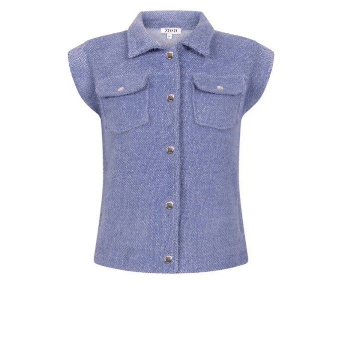 ZOSO Bodywarmer Melrose harig Blue