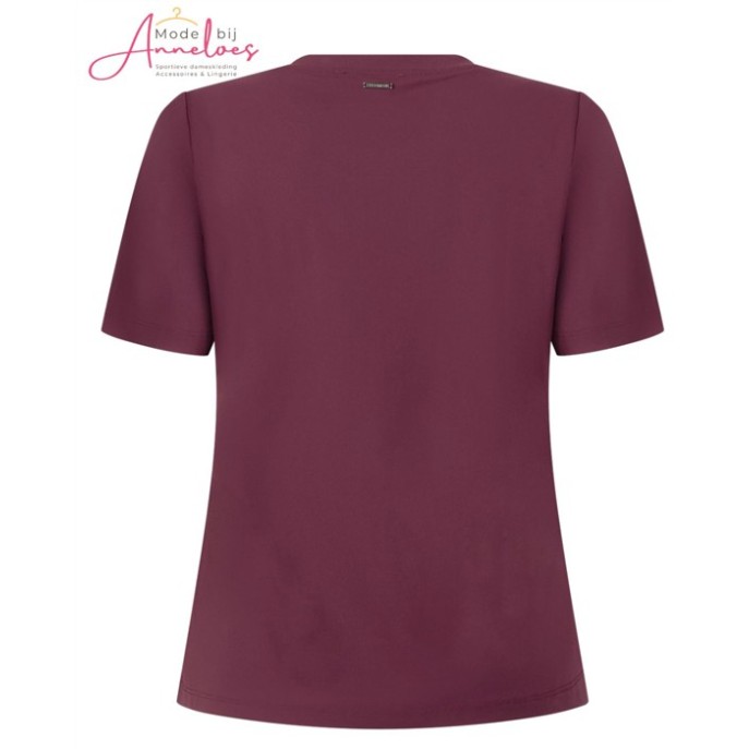 Zoso T-shirt Britt Tekst glitter - Bordeaux Zoso T-shirt Britt Tekst glitter - Bordeaux