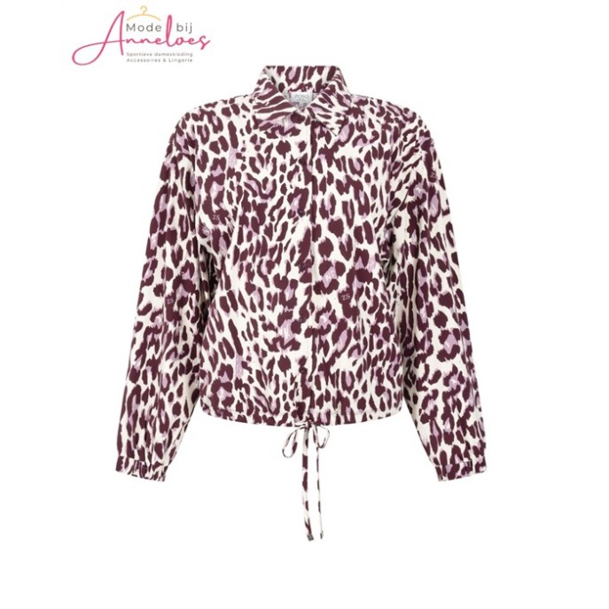 Zoso Blouse Daphne Animal print - Mauve-bordeaux Zoso Blouse Daphne Animal print - Mauve-bordeaux