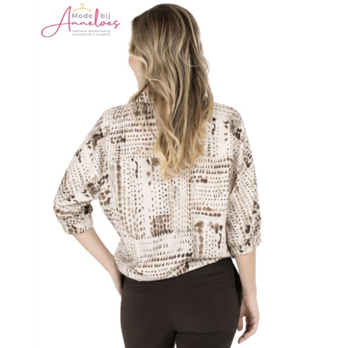 Zoso Blouse Naomi print Ivory Espresso Zoso Blouse Naomi print Ivory Espresso