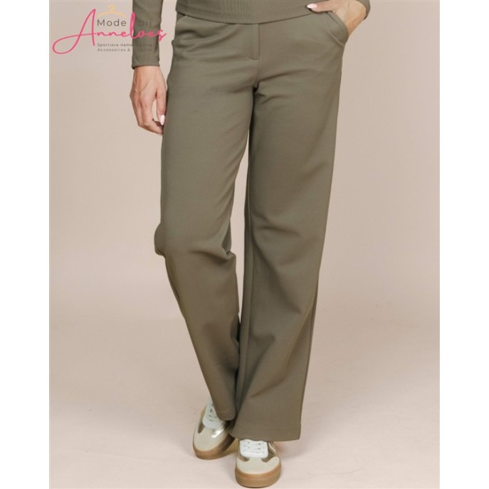 ZOSO Broek Xandra Travel Wide Groen ZOSO Broek Xandra Travel Wide Groen