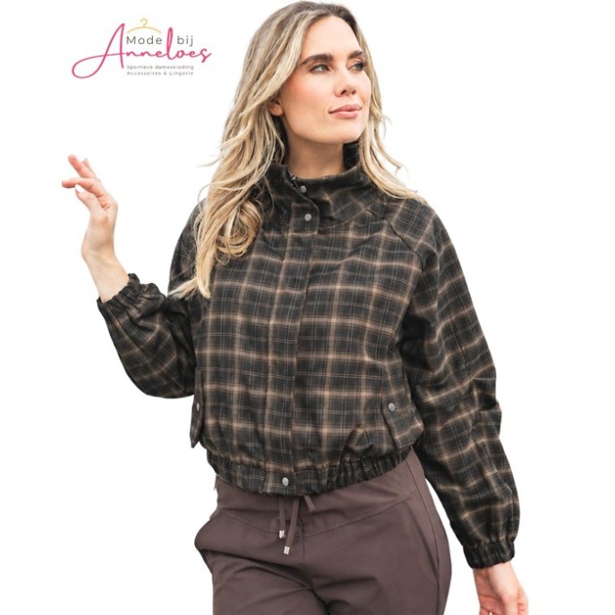 Zoso Jasje Thirza geruit print - Espresso/Black