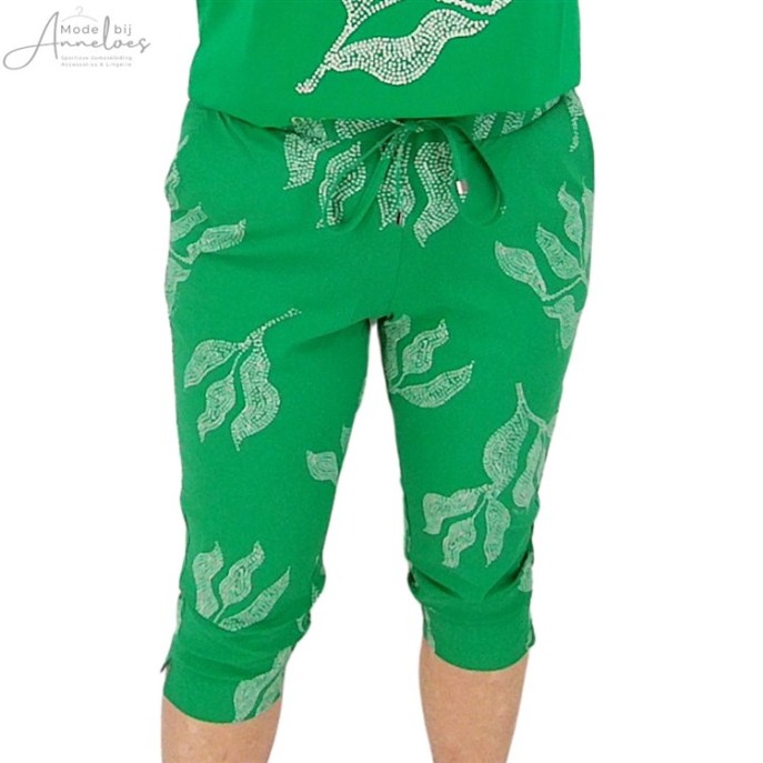 ZOSO Capri broek Bianca Groen wit