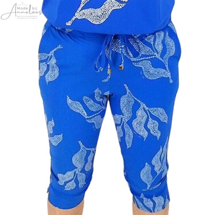 S ZOSO Capri broek Bianca Kobalt wit
