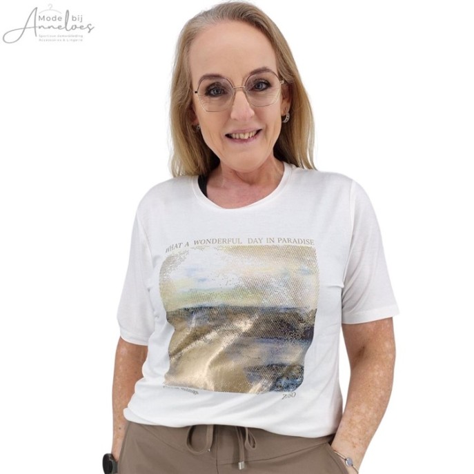 Z ZOSO T-shirt Valerie opdruk - Off white