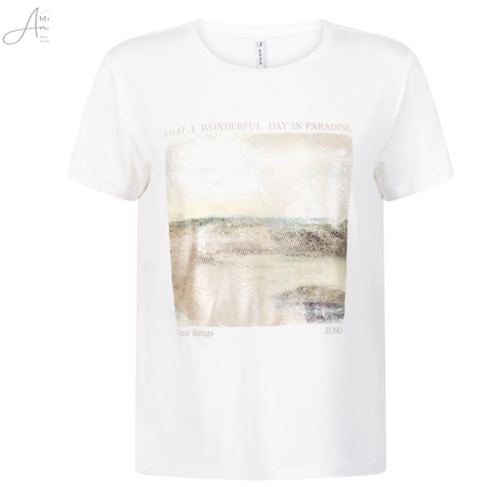 Z ZOSO T-shirt Valerie opdruk - Off white