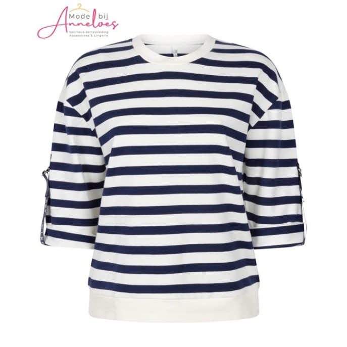 Zoso Pullover Manon - Streep Blauw Zoso Pullover Manon - Streep Blauw