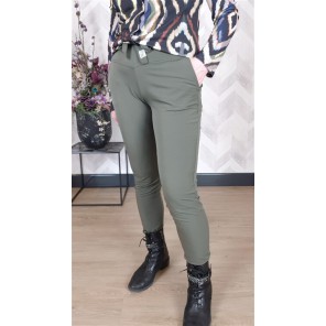 S Broek travel - Army groen