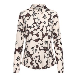 Andco blouse Lotte big flower Chocolate
