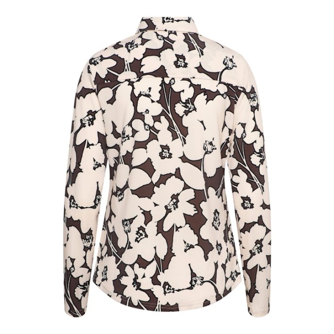 Andco blouse Lotte big flower Chocolate