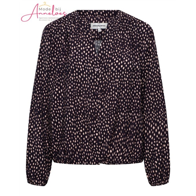 Andco Blouse BL475 Adelle bambi Plum Andco Blouse BL475 Adelle bambi Plum
