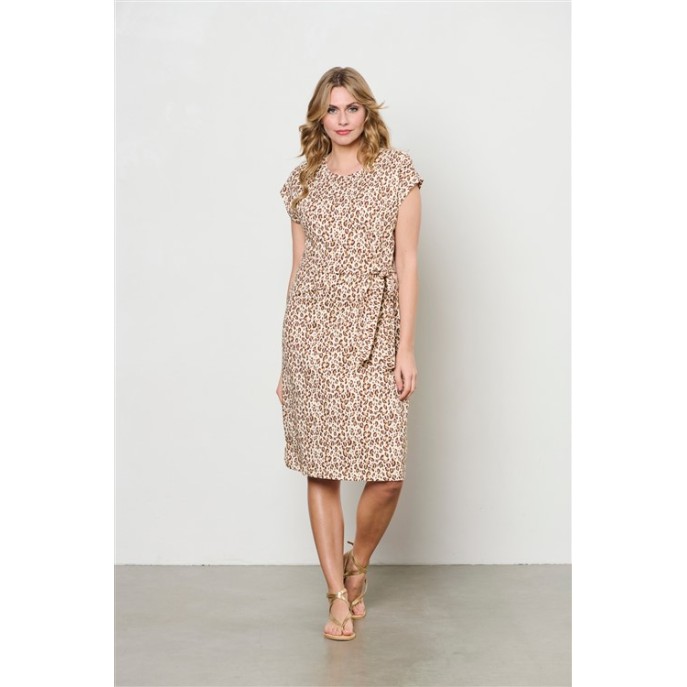 Andco Jurk Lizzy animal Ecru multi