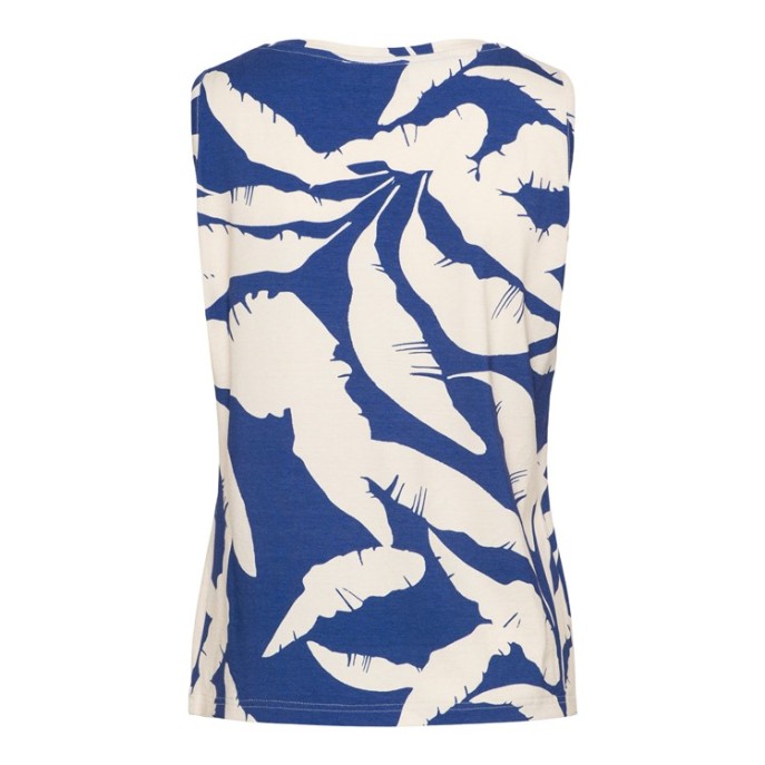 Andco Woman Top Via Banana Leaf Kobalt ecru