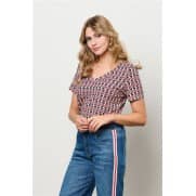 Z AndCo T-shirt Marley Moon Red Multi Z AndCo T-shirt Marley Moon Red Multi